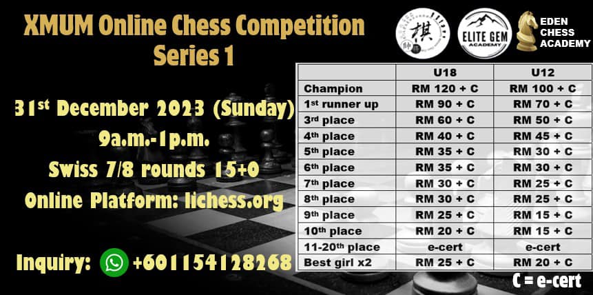 XMUM Online Chess Competition Series 1
