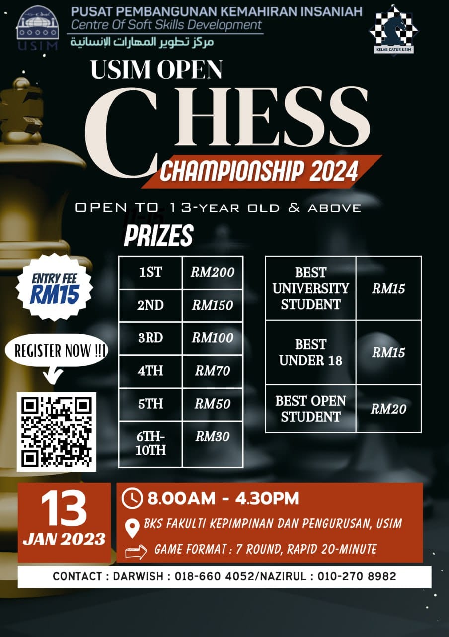 USIM OPEN CHESS CHAMPIONSHIP 2024 (13 years old and above)