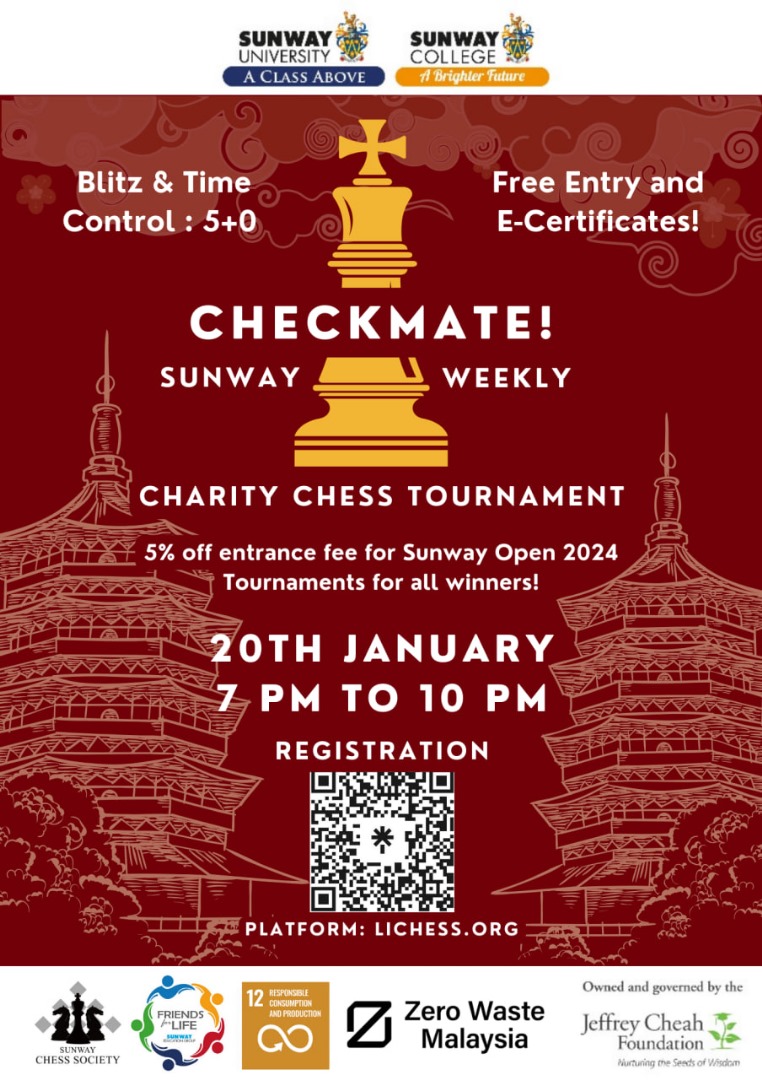 Checkmate Sunway Weekly Charity Chess Tournament