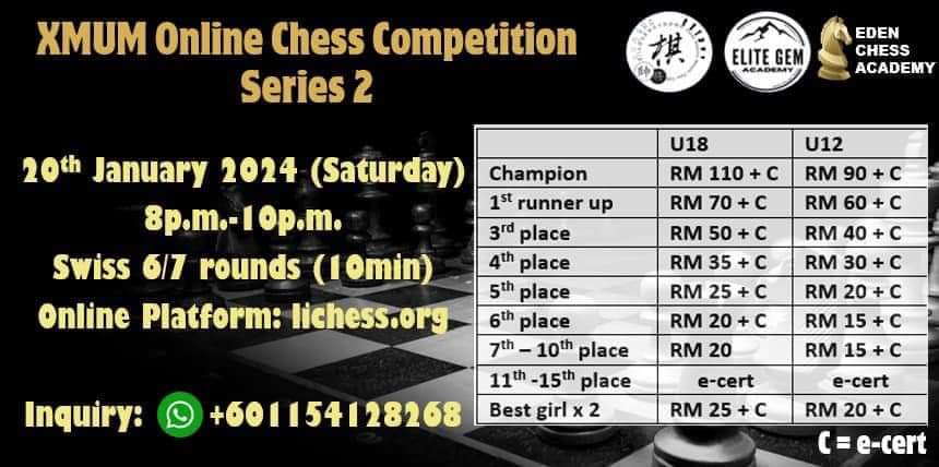 XMUM Online Chess Competition Series 2 (Lichess)