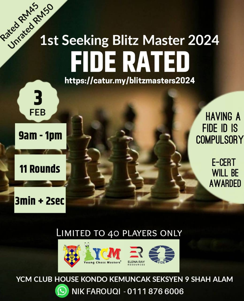 1st Seeking Blitz Master 2024 FIDE Rated