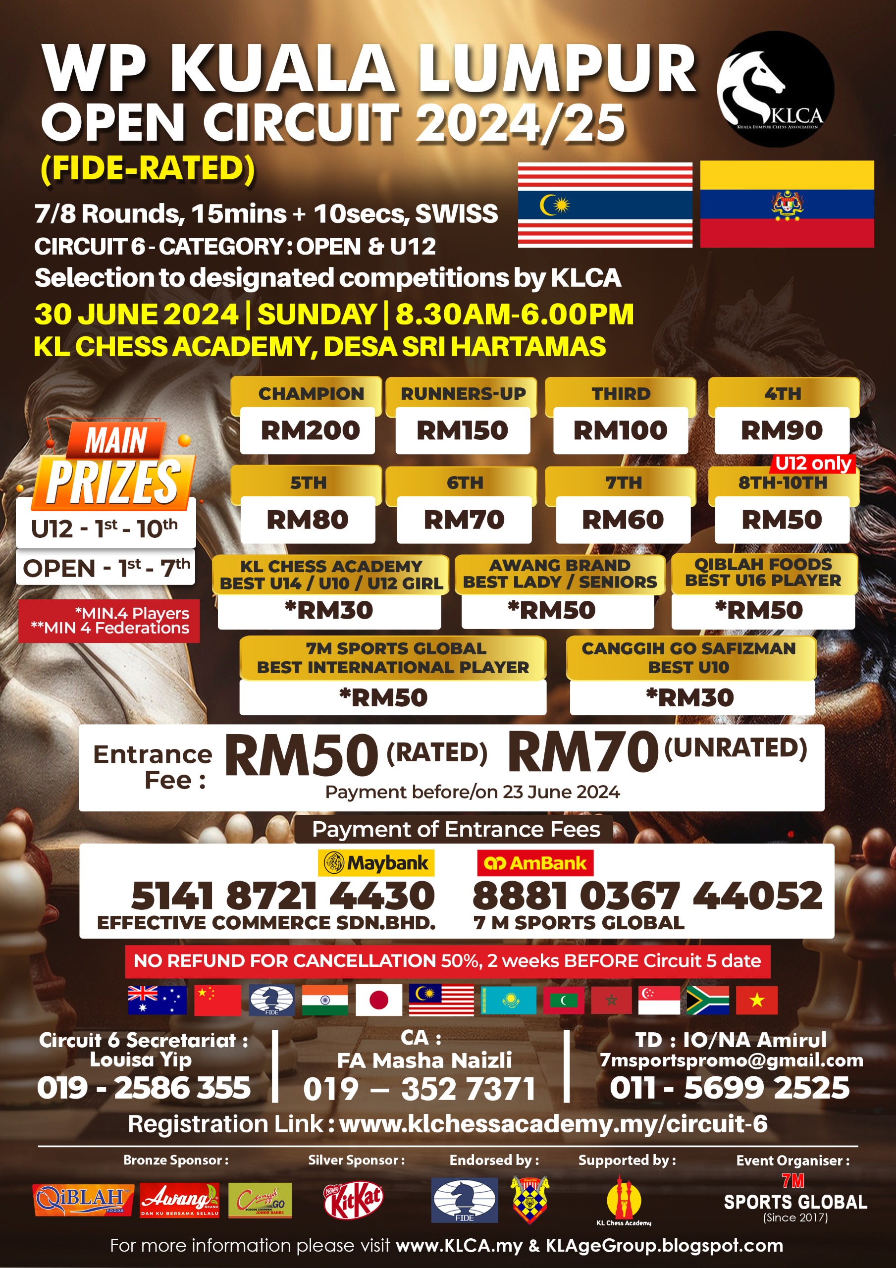 WP Kuala Lumpur WPKL Open Circuit 2024/25 (FIDE Rated) - Circuit 6